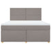 Pat continental cu saltea, gri taupe, 180x200 cm, textil - WALTI WALTI
