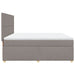 Pat continental cu saltea, gri taupe, 180x200 cm, textil - WALTI WALTI