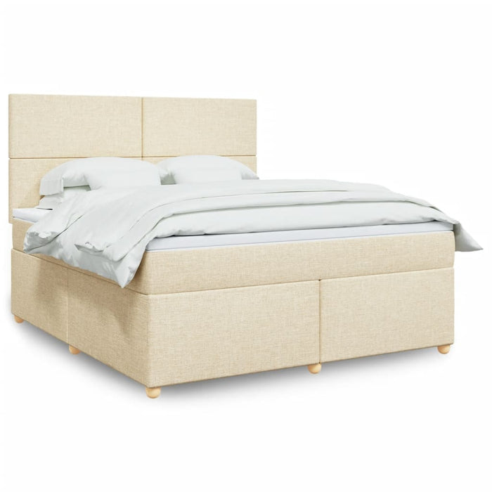 Pat continental cu saltea, crem, 180x200 cm, textil - WALTI WALTI