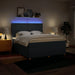 Pat box spring cu saltea, albastru, 180x200 cm, material textil - WALTI WALTI