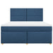 Pat box spring cu saltea, albastru, 180x200 cm, material textil - WALTI WALTI