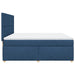 Pat box spring cu saltea, albastru, 180x200 cm, material textil - WALTI WALTI