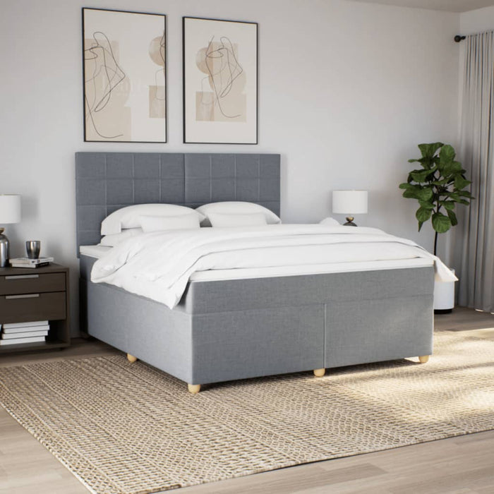 Pat continental, gri deschis, 180x200 cm, material textil - WALTI WALTI