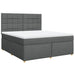 Pat box spring cu saltea, gri închis, 180x200 cm, textil - WALTI WALTI
