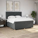 Pat box spring cu saltea, gri închis, 180x200 cm, textil - WALTI WALTI