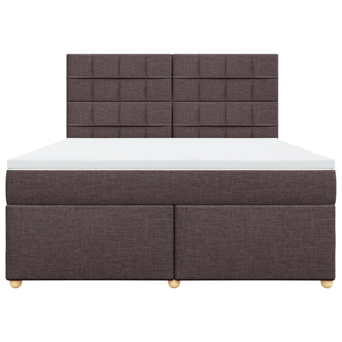 Pat continental cu saltea maro închis 180x200cm material textil - WALTI WALTI