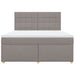 Pat continental cu saltea, gri taupe, 180x200 cm, textil - WALTI WALTI