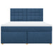 Pat box spring cu saltea, albastru, 180x200 cm, material textil - WALTI WALTI