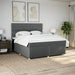 Pat box spring cu saltea, gri închis, 180x200 cm, textil - WALTI WALTI