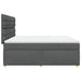 Pat box spring cu saltea, gri închis, 180x200 cm, textil - WALTI WALTI