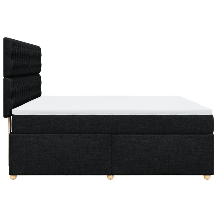 Pat box spring cu saltea, negru, 180x200 cm, catifea - WALTI WALTI