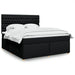 Pat box spring cu saltea, negru, 180x200 cm, catifea - WALTI WALTI