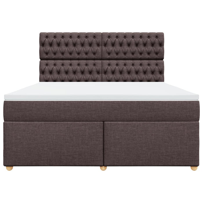 Pat continental cu saltea maro închis 180x200cm material textil - WALTI WALTI