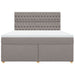 Pat continental cu saltea, gri taupe, 180x200 cm, textil - WALTI WALTI