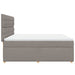 Pat continental cu saltea, gri taupe, 180x200 cm, textil - WALTI WALTI