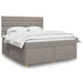 Pat continental cu saltea, gri taupe, 180x200 cm, textil - WALTI WALTI