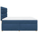Pat box spring cu saltea, albastru, 180x200 cm, material textil - WALTI WALTI