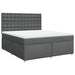 Pat box spring cu saltea, gri închis, 180x200 cm, textil - WALTI WALTI