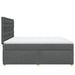 Pat box spring cu saltea, gri închis, 180x200 cm, textil - WALTI WALTI