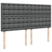 Pat box spring cu saltea, gri închis, 180x200 cm, textil - WALTI WALTI