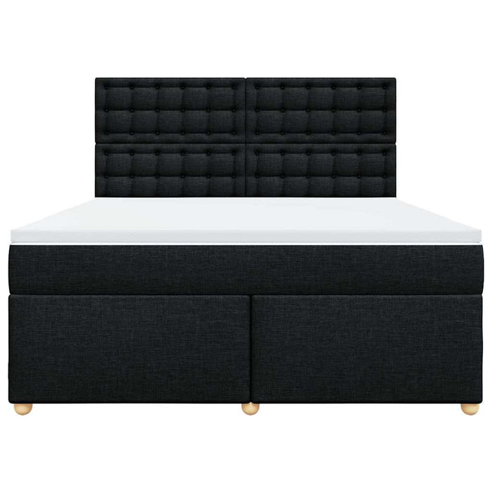 Pat box spring cu saltea, negru, 180x200 cm, catifea - WALTI WALTI