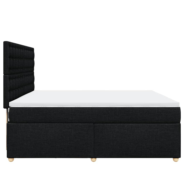 Pat box spring cu saltea, negru, 180x200 cm, catifea - WALTI WALTI