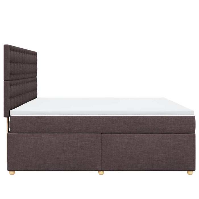Pat continental cu saltea maro închis 180x200cm material textil - WALTI WALTI
