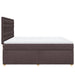 Pat continental cu saltea maro închis 180x200cm material textil - WALTI WALTI
