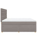 Pat continental cu saltea, gri taupe, 180x200 cm, textil - WALTI WALTI