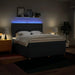 Pat box spring cu saltea, albastru, 180x200 cm, material textil - WALTI WALTI