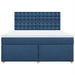 Pat box spring cu saltea, albastru, 180x200 cm, material textil - WALTI WALTI