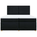 Pat box spring cu saltea, negru, 200x200 cm, textil - WALTI WALTI