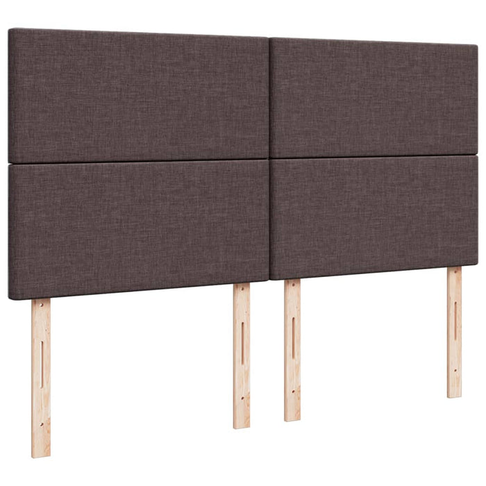Pat box spring cu saltea, maro închis, 200x200 cm, textil - WALTI WALTI