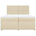 Pat box spring cu saltea, crem, 200x200 cm, textil - WALTI WALTI