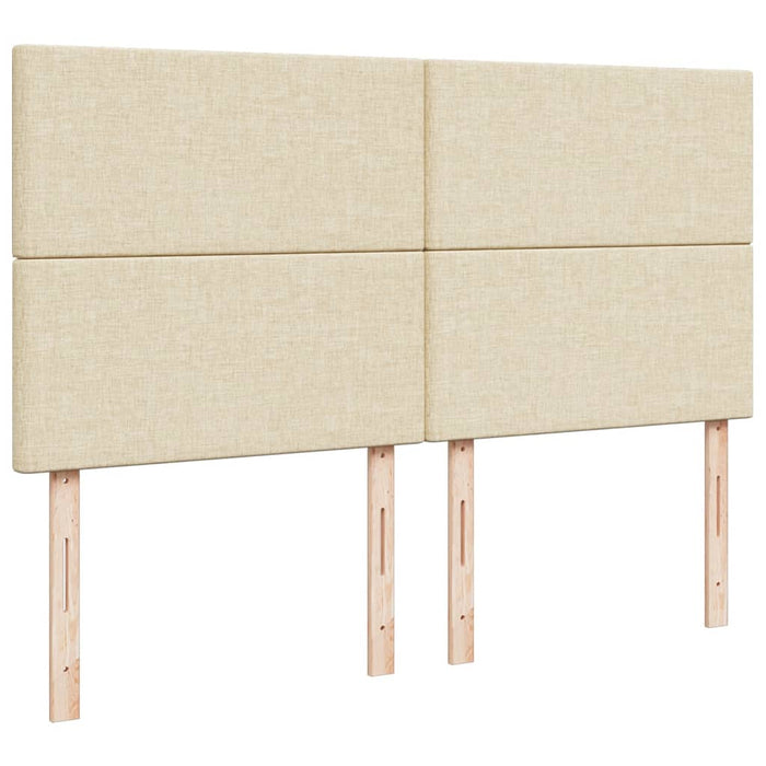 Pat box spring cu saltea, crem, 200x200 cm, textil - WALTI WALTI
