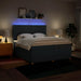 Pat box spring cu saltea, albastru, 200x200 cm, textil - WALTI WALTI