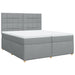 Pat box spring cu saltea, gri deschis, 200x200 cm, textil - WALTI WALTI