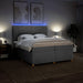 Pat box spring cu saltea, gri deschis, 200x200 cm, textil - WALTI WALTI