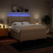 Pat box spring cu saltea, crem, 200x200 cm, textil - WALTI WALTI