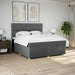 Pat box spring cu saltea, gri închis, 200x200 cm, textil - WALTI WALTI