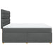 Pat box spring cu saltea, gri închis, 200x200 cm, textil - WALTI WALTI