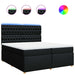 Pat box spring cu saltea, negru, 200x200 cm, textil - WALTI WALTI