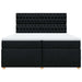 Pat box spring cu saltea, negru, 200x200 cm, textil - WALTI WALTI