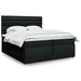 Pat box spring cu saltea, negru, 200x200 cm, textil - WALTI WALTI