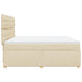 Pat box spring cu saltea, crem, 200x200 cm, textil - WALTI WALTI