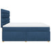Pat box spring cu saltea, albastru, 200x200 cm, textil - WALTI WALTI