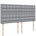 Pat box spring cu saltea, gri deschis, 200x200 cm, textil - WALTI WALTI