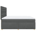 Pat box spring cu saltea, gri închis, 200x200 cm, textil - WALTI WALTI