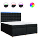 Pat box spring cu saltea, negru, 200x200 cm, textil - WALTI WALTI