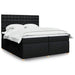 Pat box spring cu saltea, negru, 200x200 cm, textil - WALTI WALTI